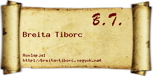 Breita Tiborc névjegykártya